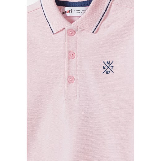 Różowa bluzka polo z krótkim rękawem dla chłopca Minoti 158/164 5.10.15