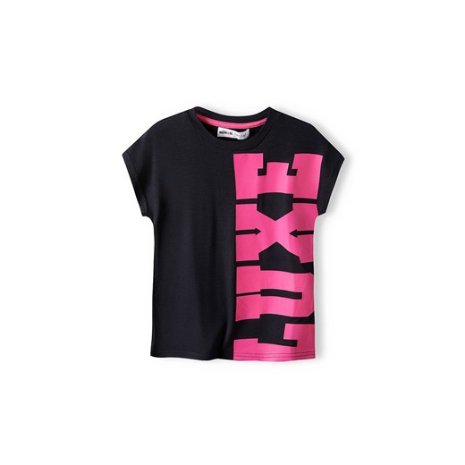 Czarna koszulka dla dziewczynki z nadrukiem ze sklepu 5.10.15 w kategorii Bluzki dziewczęce - zdjęcie 169692445