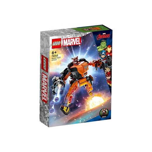 Klocki LEGO Super Heroes 76243 Mechaniczna zbroja Rocketa - 98 elementów, wiek 6 Lego Super Heroes one size 5.10.15