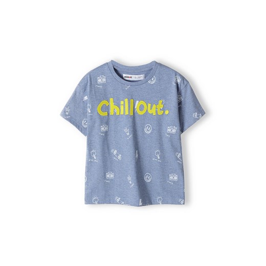 Niebieski t-shirt dzianinowy dla niemowlaka- Chillout Minoti 80/86 5.10.15