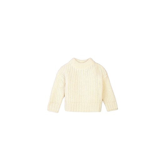 Sweter dziewczęcy dzianinowy kremowy ze sklepu 5.10.15 w kategorii Swetry dziewczęce - zdjęcie 169692735