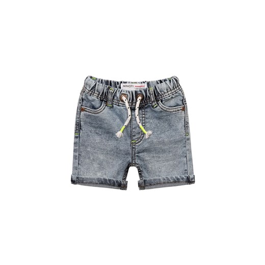 Jasnoniebieskie szorty jeansowe dla niemowlaka z wiązaniem Minoti 86/92 5.10.15
