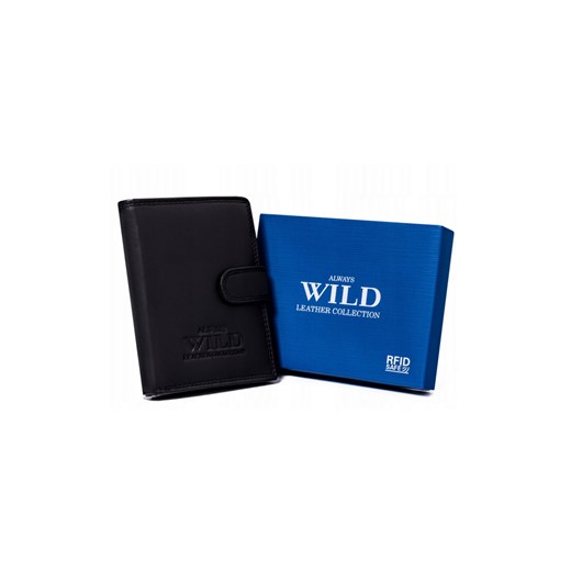 Duży, skórzany portfel męski w orientacji pionowej - Always Wild czarny ze sklepu 5.10.15 w kategorii Portfele męskie - zdjęcie 169693037