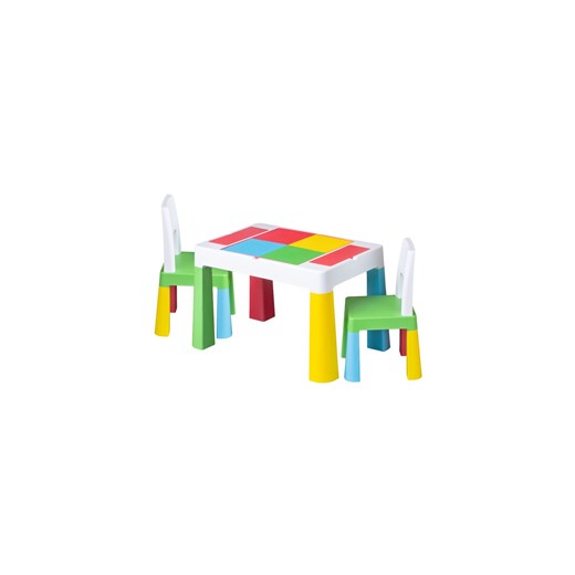 Komplet Multifun stolik i dwa krzesełka - wielokolorowy Tega one size 5.10.15