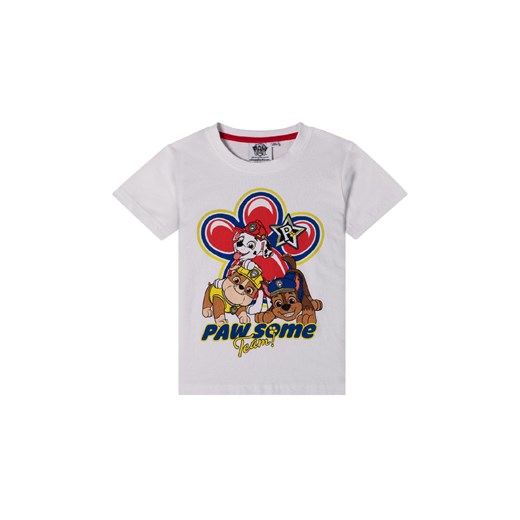 Biały t-shirt dla chłopca bawełniany Psi Patrol ze sklepu 5.10.15 w kategorii T-shirty chłopięce - zdjęcie 169693386