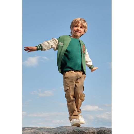 Spodnie bojówki dla dziecka - beżowe - unisex - Limited Edition ze sklepu 5.10.15 w kategorii Spodnie chłopięce - zdjęcie 169693465