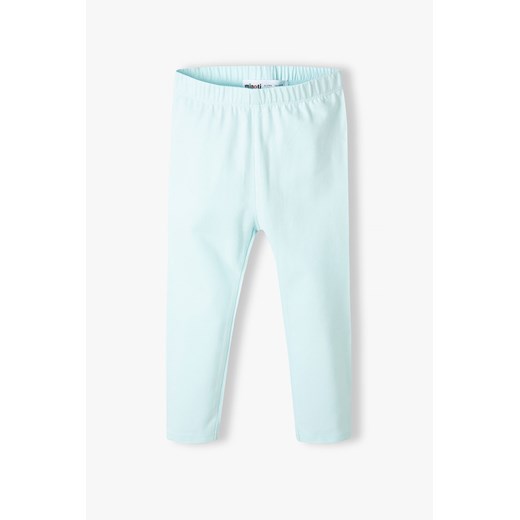 Błękitne legginsy dla dziewczynki gładkie ze sklepu 5.10.15 w kategorii Spodnie dziewczęce - zdjęcie 169693489