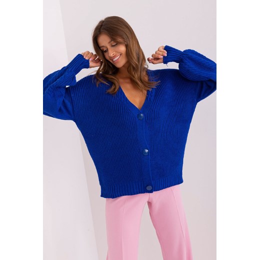Damski sweter rozpinany z wełną o kroju oversize ze sklepu 5.10.15 w kategorii Swetry damskie - zdjęcie 169693527