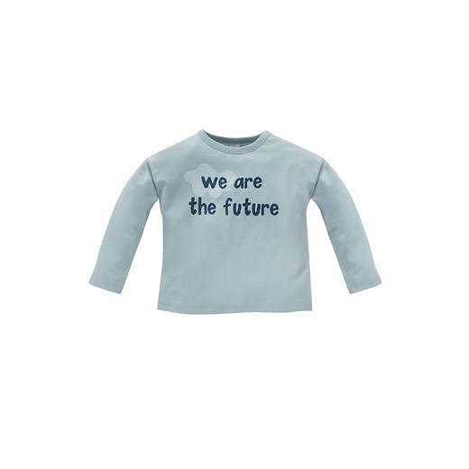 Bluzka z długim rękawem WE ARE THE FUTURE - niebieska ze sklepu 5.10.15 w kategorii T-shirty chłopięce - zdjęcie 169693737