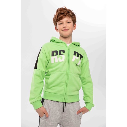 Zielona bluza rozpinana chłopięca z kapturem- Rspt ze sklepu 5.10.15 w kategorii Bluzy chłopięce - zdjęcie 169694085