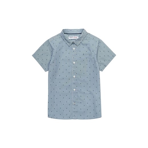 Koszula chłopięca bawełniana z krótkim rękawem - niebieska Minoti 110/116 5.10.15