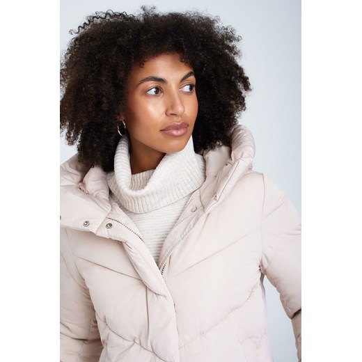 Krótka kurtka damska zimowa - ecru Greenpoint 34 promocja 5.10.15