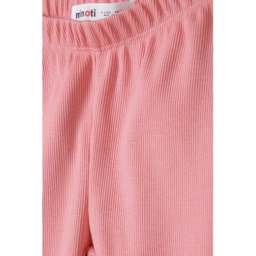 Różowe legginsy dla dziewczynki prążkowane Minoti 116/122 5.10.15