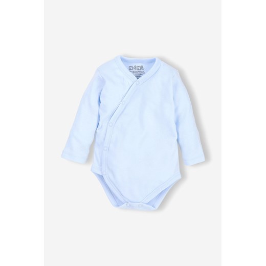Body niemowlęce z bawełny organicznej - błękitne długi rękaw ze sklepu 5.10.15 w kategorii Body niemowlęce - zdjęcie 169694798