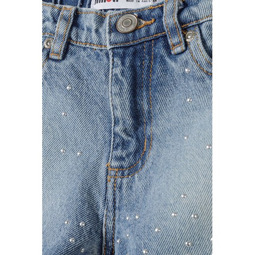 Szorty jeansowe dla dziewczynki z ozdobnymi ćwiekami Minoti 104/110 5.10.15