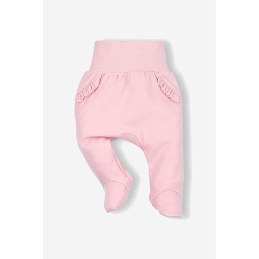 Półśpiochy niemowlęce z bawełny organicznej dla dziewczynki różowe Nini 56 5.10.15