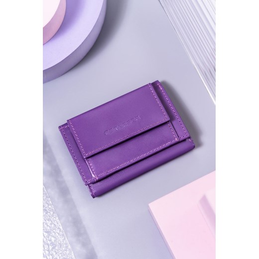 Mały, skórzany portfel damski z systemem RFID Protect Peterson- jasnofioletowy ze sklepu 5.10.15 w kategorii Portfele damskie - zdjęcie 169695027