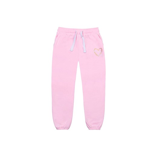 Spodnie dresowe dla dziewczynki - różowe ze sklepu 5.10.15 w kategorii Spodnie dziewczęce - zdjęcie 169695075