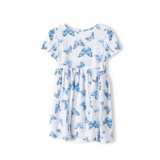 Biała sukienka letnia dla niemowlaka w motyle ze sklepu 5.10.15 w kategorii Sukienki niemowlęce - zdjęcie 169695117
