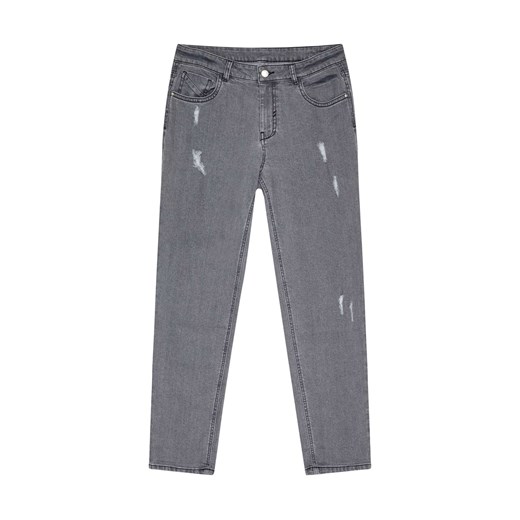 Spodnie jeansowe dasmkie boyfriend - szare L okazja 5.10.15