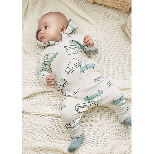Szara bluza niemowlęca w samochodziki - rozpinana z kapturem ze sklepu 5.10.15 w kategorii Bluzy i swetry - zdjęcie 169695287