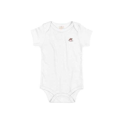 Gładkie bawełniane body dla niemowlaka - białe Up Baby 68 5.10.15