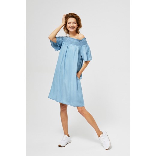 Sukienka damska na lato w stylu boho - niebieska z Lyocellu ze sklepu 5.10.15 w kategorii Sukienki - zdjęcie 169695707