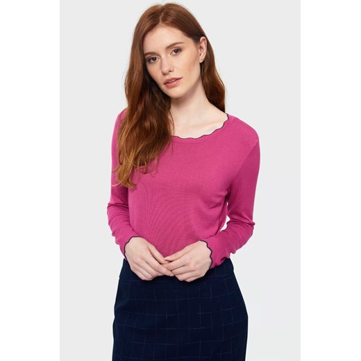 Sweter o dopasowanym kroju- różowy ze sklepu 5.10.15 w kategorii Swetry damskie - zdjęcie 169695899