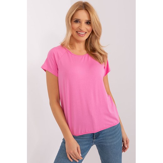 Różowa bluzka z wiskozy Lucienne BASIC FEEL GOOD ze sklepu 5.10.15 w kategorii Bluzki damskie - zdjęcie 169695948