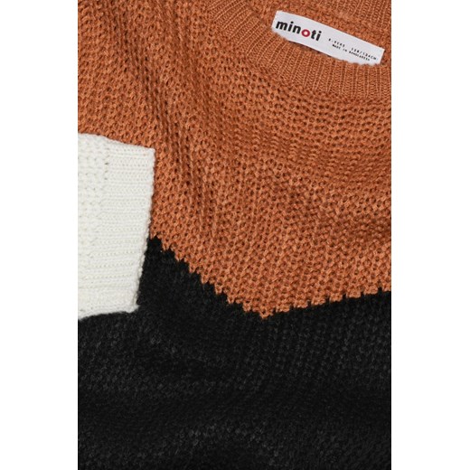 Dziewczęcy sweter z bawełny w kolorowe wzory Minoti 104/110 okazja 5.10.15