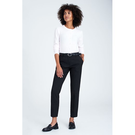 Czarne klasyczne spodnie damskie w kropki ze sklepu 5.10.15 w kategorii Spodnie damskie - zdjęcie 169696119