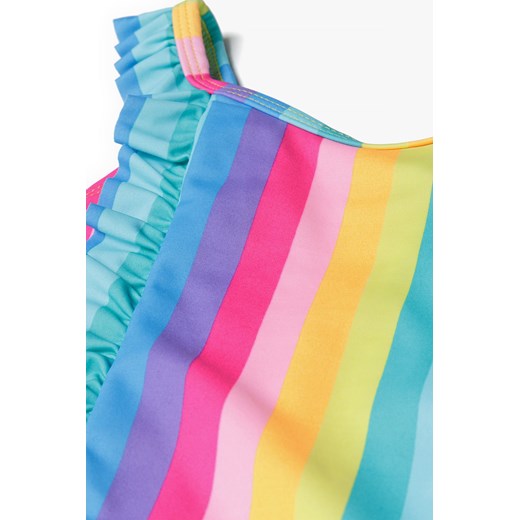 Jednoczęściowy kostium kąpielowy dziewczęcy w kolorowe paski Minoti 128/134 5.10.15