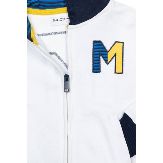Rozpinana biała bluza z kapturem dla niemowlaka- M Minoti 92/98 wyprzedaż 5.10.15