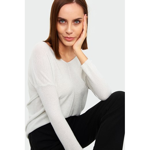 Sweter damski - biały ze sklepu 5.10.15 w kategorii Swetry damskie - zdjęcie 169696328