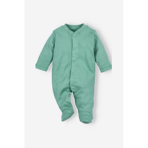 Pajac niemowlęcy z bawełny organicznej zielony ze sklepu 5.10.15 w kategorii Pajacyki - zdjęcie 169696467