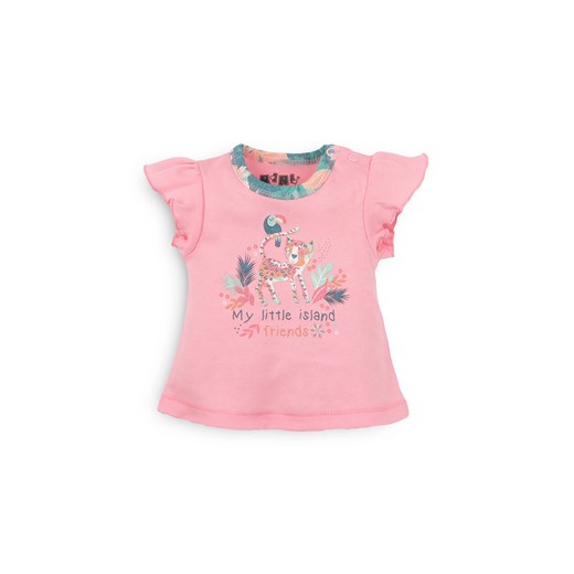 T-shirt niemowlęcy z bawełny organicznej dla dziewczynki ze sklepu 5.10.15 w kategorii Koszulki niemowlęce - zdjęcie 169697296