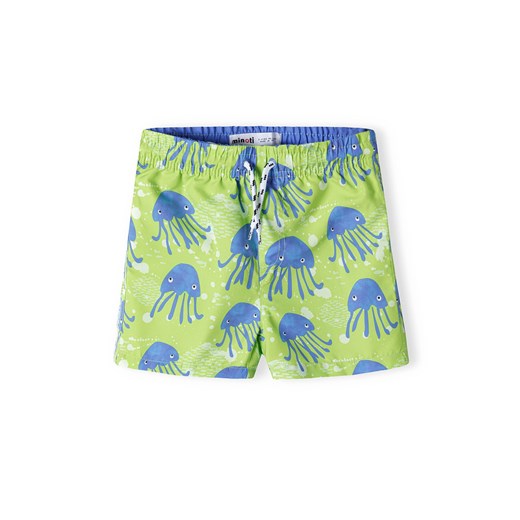 Zielone szorty kąpielowe dla chłopca w meduzy Minoti 98/104 5.10.15