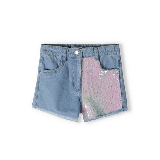 Szorty jeansowe dla dziewczynki z ozdobnymi cekinami Minoti 116/122 5.10.15