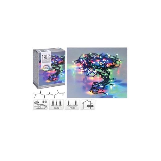 Lampki choinkowe świąteczne 120 led multikolor ze sklepu 5.10.15 w kategorii Dekoracje bożonarodzeniowe - zdjęcie 169697419