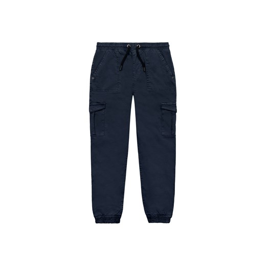 Granatowe spodnie typu bojówki dla chłopca ze sklepu 5.10.15 w kategorii Spodnie chłopięce - zdjęcie 169697435