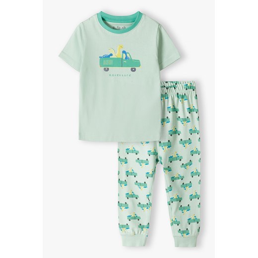 Zielona piżama chłopięca w dinozaury - 5.10.15. ze sklepu 5.10.15 w kategorii Piżamy dziecięce - zdjęcie 169697745