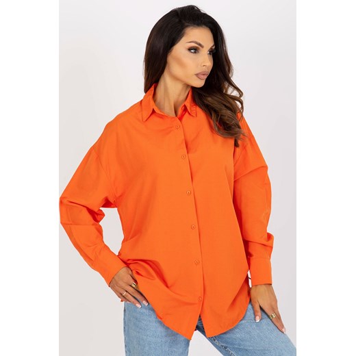 Pomarańczowa damska koszula klasyczna ze ściągaczami ze sklepu 5.10.15 w kategorii Koszule damskie - zdjęcie 169697767