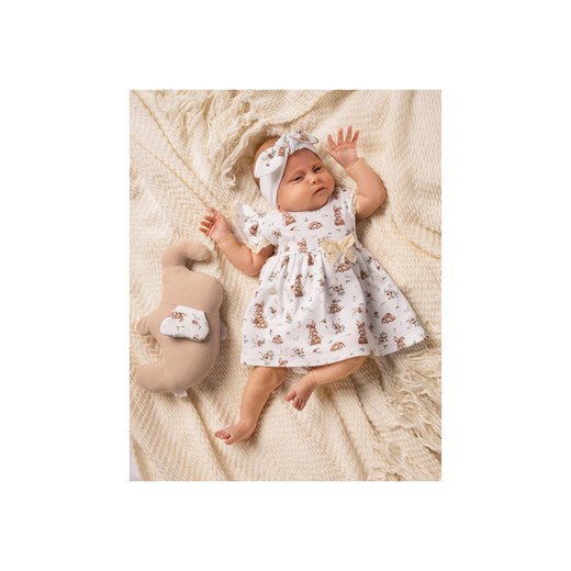 Sukienko-body bawełniane dziewczęce, z krótkim rękawem Bunia ze sklepu 5.10.15 w kategorii Body niemowlęce - zdjęcie 169697796