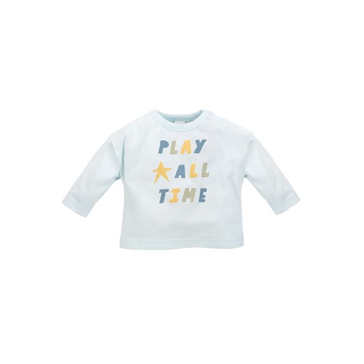 Bawełniana bluzka chłopięca z długim rękawem Fun Time -  niebieski ze sklepu 5.10.15 w kategorii T-shirty chłopięce - zdjęcie 169697837