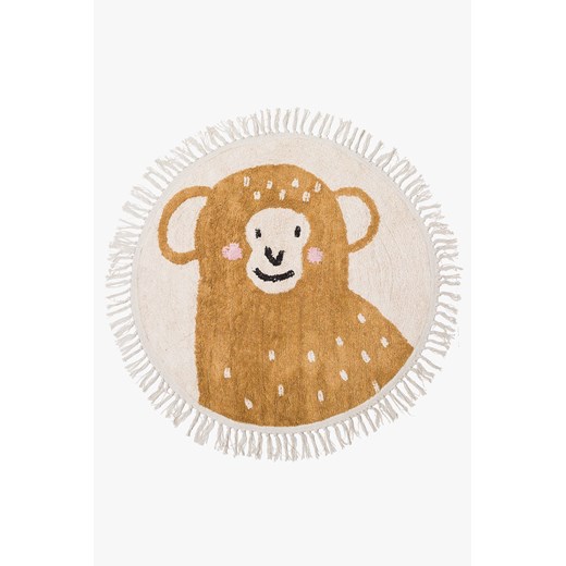 Dywanik do pokoju dziecięcego średnica Małpka 90 cm ze sklepu 5.10.15 w kategorii Tekstylia dziecięce - zdjęcie 169697869