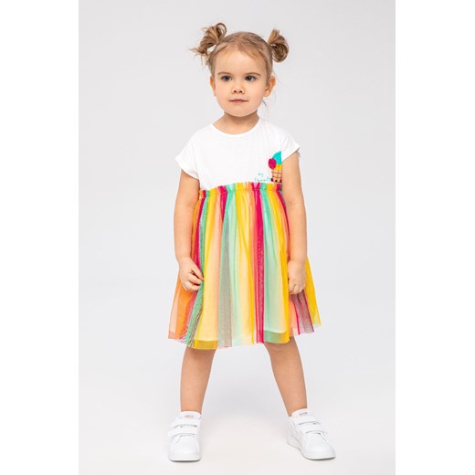 Sukienka niemowlęca z krótkim rękawem i kolorowym tiulem ze sklepu 5.10.15 w kategorii Sukienki niemowlęce - zdjęcie 169697889