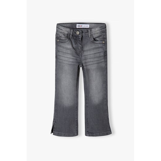 Szare spodnie jeansowe dziewczęce rozkloszowane Minoti 98/104 okazja 5.10.15