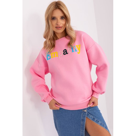 Różowa bluza damska bez kaptura o kroju oversize one size 5.10.15