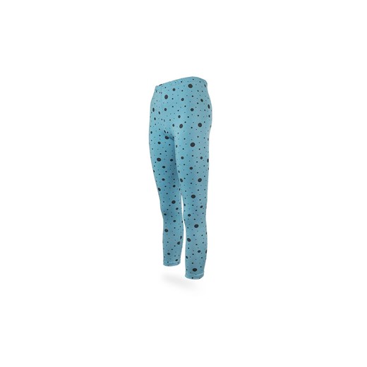 Dziewczęce legginsy błękitne z nadrukiem w kropki ze sklepu 5.10.15 w kategorii Spodnie dziewczęce - zdjęcie 169698307