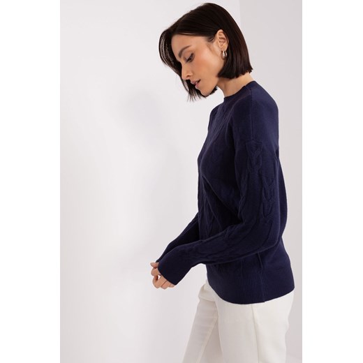 Sweter damski Wool Fashion Italia z okrągłym dekoltem 